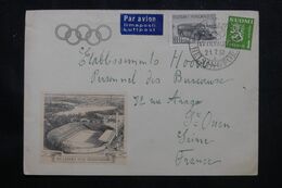 FINLANDE - Enveloppe Illustrée + Oblitération Des Jeux Olympiques De Helsinki En 1952 Pour La France - L 70568 - Brieven En Documenten