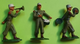 Lot 3 Figurines Soldat Jouet STARLUX - Plastique - LÉGIONNAIRE - Musiciens - état D'usage - Années 1960 - Starlux