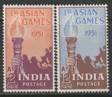 India 1951 Sc 233-34  Set MLH - Nuevos