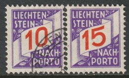 Liechenstein 1928 Sc J14-15  Postage Due Used/MH - Strafportzegels