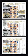 AUSTRALIA 2004 Olympic Games: Set Of 3 Personalised Sheets UM/MNH - Blocs - Feuillets