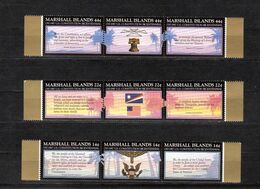 " 200 ANS DE LA CONSTITUTION AMERICAINE " Sur 9 Timbres Neufs Xx MNH Des Iles Marshall. - Indépendance USA