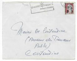 1962 - ALGERIE - ENVELOPPE Avec DECARIS DOUBLE SURCHARGE EA DONT RARE SURCHARGE RENVERSEE !! De CONSTANTINE - Algerien (1962-...)