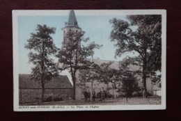 AUNAY-SOUS-AUNEAU (28) - LA PLACE ET L'EGLISE - Auneau