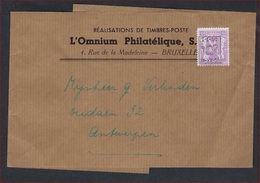 Voorafgestempeld Nr. 601 Cu " Omgekeerde Opdruk “ Op Krantenwikkel Van L’Omnium Philatelique , Staat Zie Scan . - Typos 1936-51 (Petit Sceau)