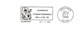 Thème Fleurs - France - Jeumont - Flamme Secap SPECIMEN - TB - Autres & Non Classés
