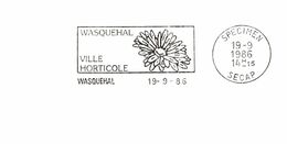 Thème Fleurs - France - Wasquehal - Flamme Secap SPECIMEN - TB - Autres & Non Classés