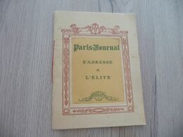 Catalogue Pub Publicité Paris Journal Littérature écrivains Photos Et Texte - Automobili
