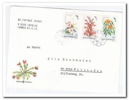 1991, Letter From Tapolca To Vilshofen Germany, Flowers - Covers & Documents