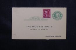 ETATS UNIS - Entier Postal Commerciale En 1931 Pour Houston - L 70642 - 1921-40