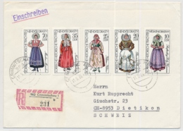 2210-2214 Satz Trachten Auf Bedarfsbrief Gelaufen Von Crimmitschgau In Die Schweiz - Covers & Documents