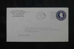 ETATS UNIS - Entier Postal Du Consulat De Suisse De Los Angeles Pour La Suisse En 1940 - L 70683 - 1921-40