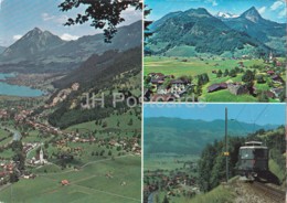 Giswil Mit Sarnersee Und Stanserhorn - Giswil Mit Giswilerstock - Brunigbahn - Train - Switzerland - Used - Giswil