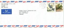 New Zealand Air Mail Cover Sent To Denmark 26-2-1987 BIRDS - Luftpost