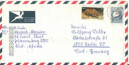 South Africa RSA Air Mail Cover Sent To Germany 18-6-1976 BIRD, RHINOCEROS - Posta Aerea