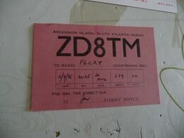 Carte Radio Amateur QSL Ascension Island ZD8TM - Amateurfunk