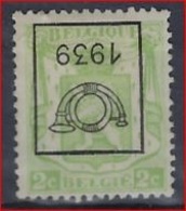 KLEIN STAATSWAPEN TYPO Nr. 417  Cu “omgekeerde Opdruk” 1939 In Goede Staat ; Zie Ook Scan  ! - Typo Precancels 1936-51 (Small Seal Of The State)