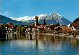 Interlaken - Kirche Unterseen, Niesen (34120) * 9. 9. 1977 - Unterseen