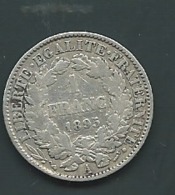 PIECE Cérès - 1 Franc 1895 A   Laupi13302 - 1 Franc