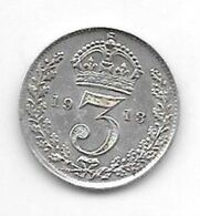 *great Britain 3 Pence 1913 Km 813    Xf - F. 3 Pence