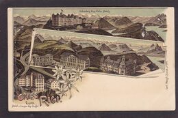 CPA Suisse Helvétia Schweiz Svizzera Non Circulé Litho Gruss Canton De Lucerne RIGI - Lucerne