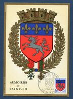 France - Carte Maximum - Armoiries De Saint Lo - 1966 - 1960-69