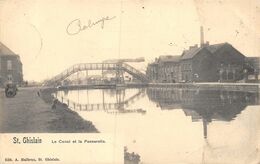 A-20-2384 : SAINT-GHISLAIN. LE CANAL ET LA PASSERELLE - Saint-Ghislain