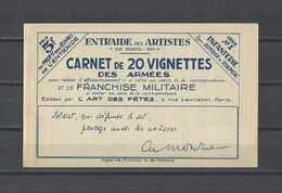 FRANCE.  YT   Franchise Militaire Carnet N° 10A  Neuf **  1940  (voir Détail) - Sellos De Franquicias Militares