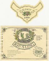 Etiquette Vin / Alsace / Riesling / L'AME DU TERROIR / EGUISHEIM / 1999 - Riesling