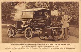 Thème Automobile:      La Dix Millionième Voiture Des Usines Ford .  (voir Scan) - Turismo