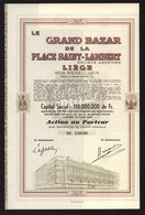 Le Grand Bazar De La Place Saint-Lambert SA - Action Au Porteur - 1950 - EF - Other & Unclassified