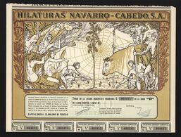 Hilaturas Navarro - Cabedo SA - Accion De 1000 Pesetas - 1952 - EF+ - Textile