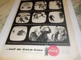 ANCIENNE PUBLICITE SOIF D AUTRE CHOSE SOIF DE COCA COLA SKIEUR   1959 - Altri & Non Classificati