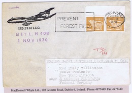 Ireland 1970 SONDERFLUG MIT LH408 1 NOV 1970 B747 Flight Munich To New York, Longford 20 X 1970 - Airmail