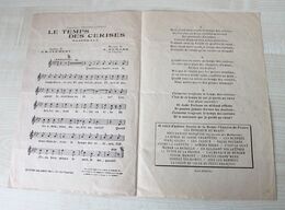 03-ANCIENNE PARTITION MUSIQUE & PAROLES - LE TEMPS DES CERISES - TINO ROSSI 1935 - Cancionero
