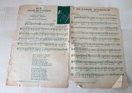 05-ANCIENNE PARTITION MUSIQUE & PAROLES, 2 CHANSON: MA NORMANDIE - SALABERT 1935 - Liederbücher