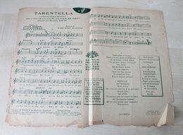 06-ANCIENNE PARTITION MUSIQUE & PAROLES - TARENTELLA - V. SCOTTO TINO ROSSI 1937 - Libri Di Canti