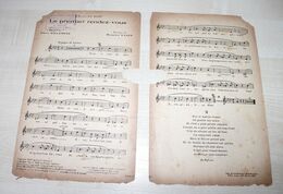 11-ANCIENNE PARTITION MUSIQUE & CHANT - LE PREMIER RENDEZ VOUS - YVAIN 1925 - Song Books