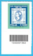 CB064 ITALIA 2011 QUEL MAGNIFICO BIENNIO 0.60 CODICE BARRE 1382 NUOVO - Code-barres