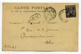 MOLINEUF + Boite Mobile / Dept Du Loir Et Cher / Ecrite De Herbault / 1901 - 1877-1920: Semi Modern Period