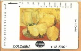 Colombia - CO-MT-58, Tamura, Pinas, Teye, Art, 15,500 $, 10.000ex, Used As Scan - Colombia