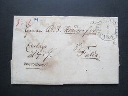 AD Thurn Und Taxis 6.1.1854 K1 Steinbach - Hallbg. Nach Fulda über Schmalkalden Reko Brief / Rekommandiert /Einschreiben - Briefe U. Dokumente