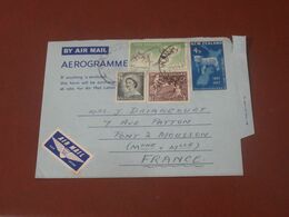 Nouvelle Zélande   Aérogramme  Avec Correspondance   Du 2 11  1958  De Wanganui Pour Pont à  Mousson - Cartas & Documentos