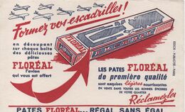 Buvard Publicitaire Ancien/ Pâtes/ FLOREAL/ Formez Vos Escadrilles ! / Découpage D'Avions/Essor Pub.vers 1950-60  BUV511 - Levensmiddelen