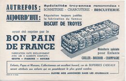 Buvard Publicitaire Ancien/ Biscuit/ BISCUIT De TROYES/ Bon Pain De France /TROYES/.vers 1950-60  BUV512 - Cake & Candy