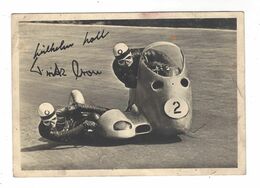 Wilhelm Noll  - Fritz Cron   ( Autograf ? ) Moto  Side-Car Sidecar - Motorradsport