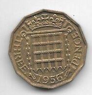 *great Britain 3 Pence 1956 Km 900   Xf - F. 3 Pence