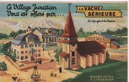 Buvard Publicitaire Ancien/Fromage/ La VACHE SERIEUSE/ Ce Village Jurassien Vous Est Offert Par /vers 1950-60     BUV520 - Alimentare