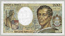 France - 200 Francs Montesquieu 1983 Alphabet T 015 N° 169760 Billet - 200 F 1981-1994 ''Montesquieu''