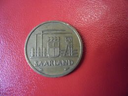 SARRE SAARLAND ZEHN FRANKEN 1954 10 FRANCS CU - ALU - Otros & Sin Clasificación